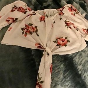 I have a blouse with flowers on it.